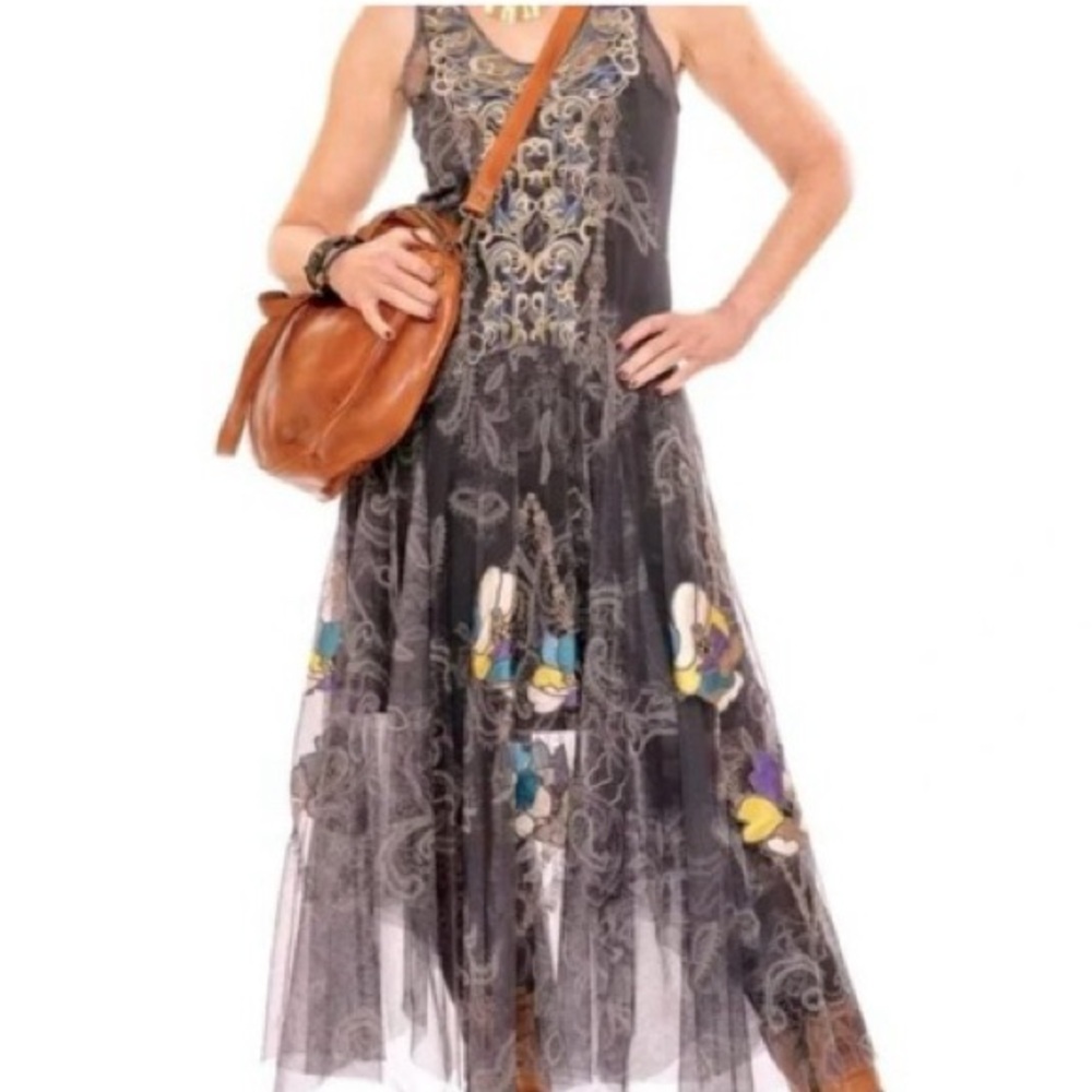 Johnny Was Medalle Mesh Dress (Slip)